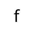 LATIN SMALL LETTER F Basic Latin Unicode U+66