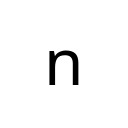 LATIN SMALL LETTER N Basic Latin Unicode U+6E