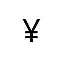 YEN SIGN Latin-1 Supplement Unicode U+A5