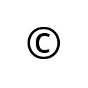 COPYRIGHT SIGN Latin-1 Supplement Unicode U+A9