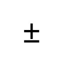 PLUS-MINUS SIGN Latin-1 Supplement Unicode U+B1