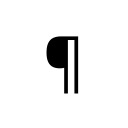PILCROW SIGN Latin-1 Supplement Unicode U+B6