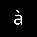 LATIN SMALL LETTER A WITH GRAVE Latin-1 Supplement Unicode U+E0