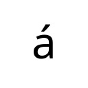 LATIN SMALL LETTER A WITH ACUTE Latin-1 Supplement Unicode U+E1