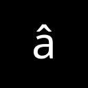 LATIN SMALL LETTER A WITH CIRCUMFLEX Latin-1 Supplement Unicode U+E2