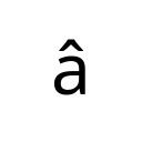 LATIN SMALL LETTER A WITH CIRCUMFLEX Latin-1 Supplement Unicode U+E2