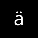 LATIN SMALL LETTER A WITH DIAERESIS Latin-1 Supplement Unicode U+E4