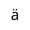 LATIN SMALL LETTER A WITH DIAERESIS Latin-1 Supplement Unicode U+E4
