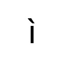 LATIN SMALL LETTER I WITH GRAVE Latin-1 Supplement Unicode U+EC