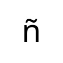 LATIN SMALL LETTER N WITH TILDE Latin-1 Supplement Unicode U+F1