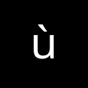 LATIN SMALL LETTER U WITH GRAVE Latin-1 Supplement Unicode U+F9