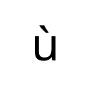 LATIN SMALL LETTER U WITH GRAVE Latin-1 Supplement Unicode U+F9