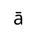 LATIN SMALL LETTER A WITH MACRON Latin Extended-A Unicode U+101