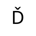 LATIN CAPITAL LETTER D WITH CARON Latin Extended-A Unicode U+10E