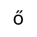 LATIN SMALL LETTER O WITH DOUBLE ACUTE Latin Extended-A Unicode U+151