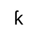 LATIN SMALL LETTER K WITH HOOK Latin Extended-B Unicode U+199