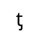 LATIN SMALL LETTER T WITH PALATAL HOOK Latin Extended-B Unicode U+1AB