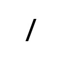 SOLIDUS Basic Latin Unicode U+2F