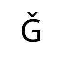 LATIN CAPITAL LETTER G WITH CARON Latin Extended-B Unicode U+1E6