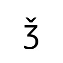 LATIN SMALL LETTER EZH WITH CARON Latin Extended-B Unicode U+1EF