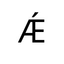 LATIN CAPITAL LETTER AE WITH ACUTE Latin Extended-B Unicode U+1FC