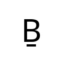 LATIN CAPITAL LETTER B WITH LINE BELOW Latin Extended Additional Unicode U+1E06