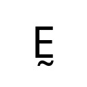 LATIN CAPITAL LETTER E WITH TILDE BELOW Latin Extended Additional Unicode U+1E1A