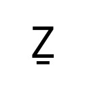 LATIN CAPITAL LETTER Z WITH LINE BELOW Latin Extended Additional Unicode U+1E94