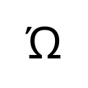 GREEK CAPITAL LETTER OMEGA WITH OXIA Greek Extended Unicode U+1FFB