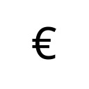 EURO SIGN Currency Symbols Unicode U+20AC