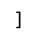 RIGHT SQUARE BRACKET Basic Latin Unicode U+5D