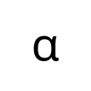 GREEK SMALL LETTER ALPHA Greek and Coptic Unicode U+3B1
