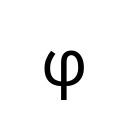 GREEK SMALL LETTER PHI Greek and Coptic Unicode U+3C6